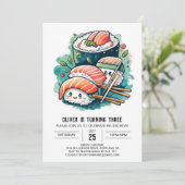 Sushi Custom Verjaardag Kaart (Staand voorkant)