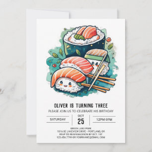 Sushi Custom Verjaardag Kaart