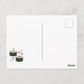 Sushi Cute Kinder Valentijnsdag Friendship Postcar Briefkaart (Achterkant)