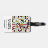 Sushi Design Pattern | Monogram Bagagelabel (Achterkant horizontaal)