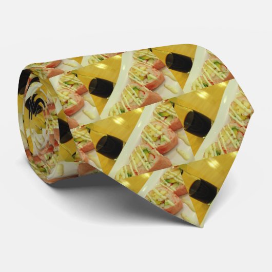 Sushi Dinner Fish Rice Healthy Diet Stropdas (Opgerold)