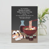 Sushi Dinner Invitation Kaart (Staand voorkant)