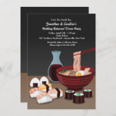 Sushi Dinner Invitation Kaart (Voorkant / Achterkant)