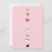 Sushi Dinner Lunch Japanse Birthday Party nodigt u Kaart (Achterkant)