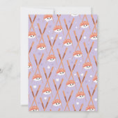 Sushi Dinner Meisjes Japans Verjaardagsfeest Paars Kaart (Achterkant)