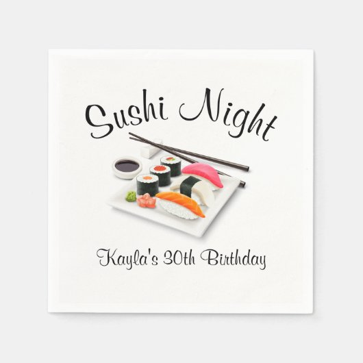 Sushi Dinner Party Servet (Voorkant)