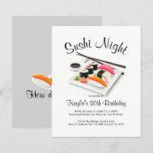 Sushi Dinner Party-uitnodigingen (Voorkant / Achterkant)