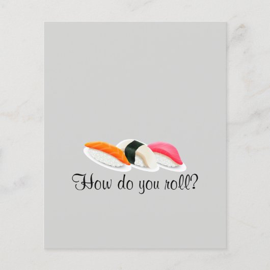 Sushi Dinner Party-uitnodigingen (Achterkant)