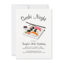 Sushi Dinner Party-uitnodigingen