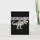 Sushi Dinosaur T-rex Japanese Food Funny Sushi Rol Kaart (Voorkant)