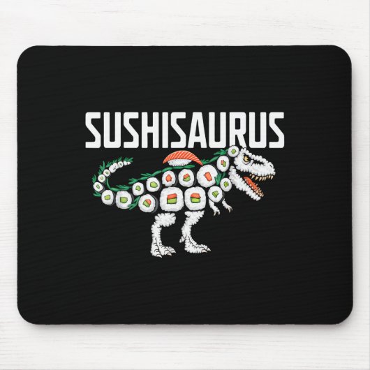 Sushi Dinosaur T-rex Japanese Food Funny Sushi Rol Muismat (Voorkant)