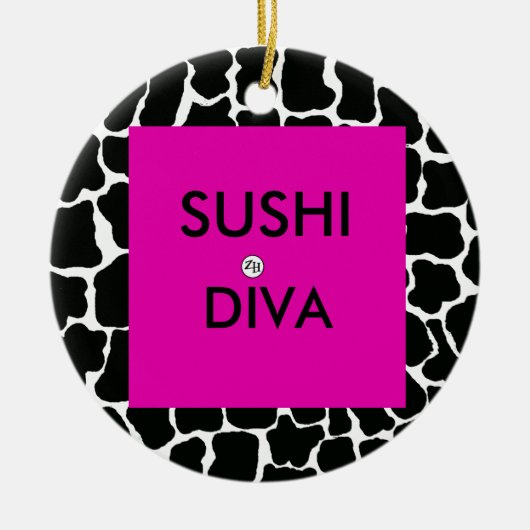 Sushi Diva Ornament door Zan Hanhof (Voorkant)