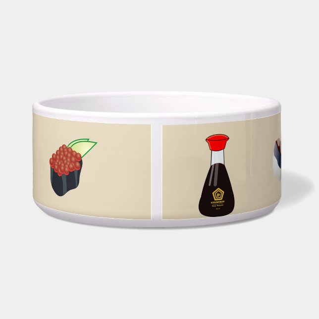 Sushi Dog Bowl Voerbakje (Achterkant)