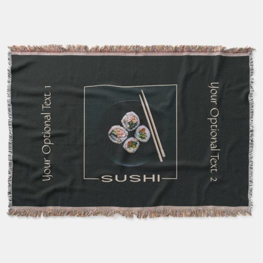 Sushi douanetekst werpen deken (Voorkant)