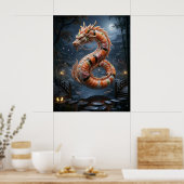 Sushi Draak Tuin Geest Poster (Keuken)