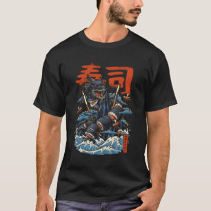 Sushi Dragon Japans Maki Sushi Rolls Anime Foodi T-shirt