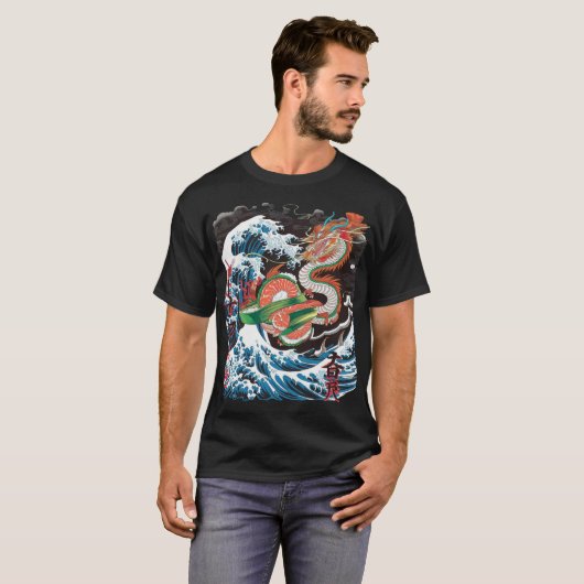 Sushi Dragon T-shirt (Voorkant volledig)
