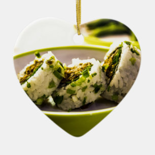 Sushi eet Japans - Aziatische voedselkreeft Keramisch Ornament