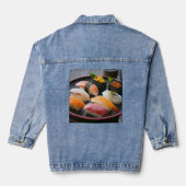 Sushi Elegance – Tradition Refined in Denim Denim Jacket (Achterkant)