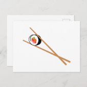 Sushi en chopsticks briefkaart (Voorkant / Achterkant)