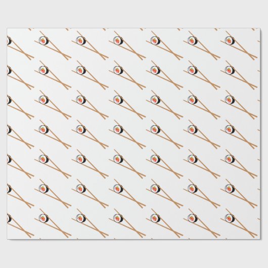Sushi en chopsticks cadeaupapier (Vlak)