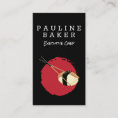 Sushi en Chopsticks Logo Visitekaartje (Voorkant)