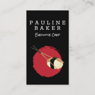 Sushi en Chopsticks Logo Visitekaartje