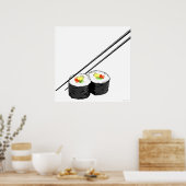 Sushi en Chopsticks Poster (Keuken)