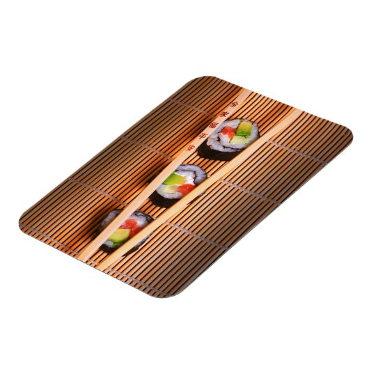 Sushi en houten stokjes magneet (Linkerzijde)