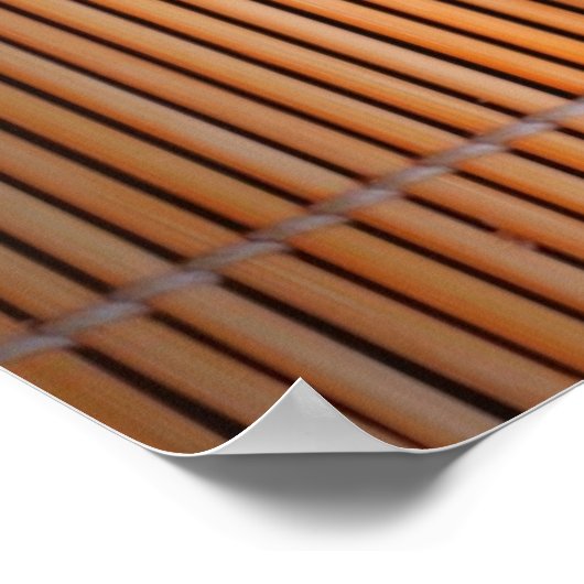 Sushi en houten stokjes poster (Hoek)