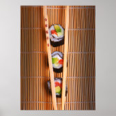 Sushi en houten stokjes poster (Voorkant)