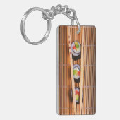 Sushi en houten stokjes sleutelhanger (Voorkant Links)