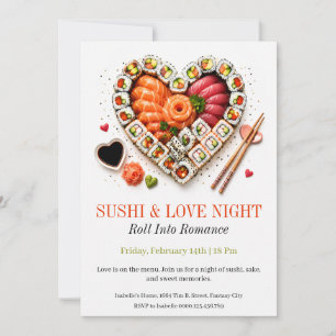 Sushi en Liefdesnacht Feest - Valentijn Sushi Kaart