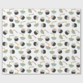 Sushi en Noodles Pattern Cadeaupapier (Vlak)