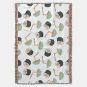 Sushi en Noodles Pattern Deken (Voorkant Verticaal)