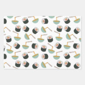 Sushi en Noodles Pattern Inpakpapier Vel (Voorkant 3)