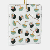 Sushi en Noodles Pattern Keramisch Ornament (Rechts)