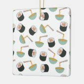 Sushi en Noodles Pattern Keramisch Ornament (Links)