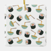 Sushi en Noodles Pattern Keramisch Ornament (Voorkant)
