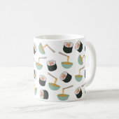 Sushi en Noodles Pattern Koffiemok (Voorkant rechts)
