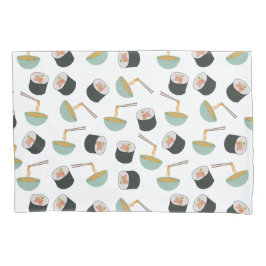 Sushi en Noodles Pattern Kussensloop