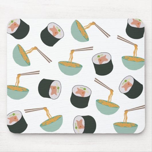 Sushi en Noodles Pattern Muismat (Voorkant)