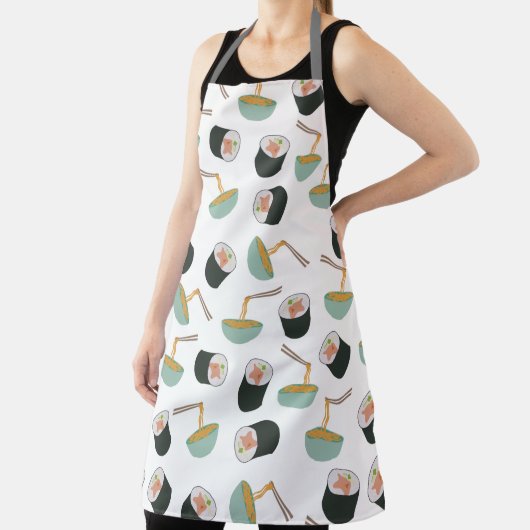 Sushi en Noodles Pattern Schort (Insitu)