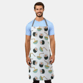 Sushi en Noodles Pattern Schort (Gedragen)