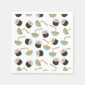 Sushi en Noodles Pattern Servet (Voorkant)