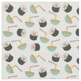 Sushi en Noodles Pattern Stof