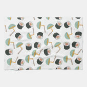 Sushi en Noodles Pattern Theedoek (Horizontaal)