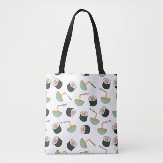Sushi en Noodles Pattern Tote Bag (Voorkant)