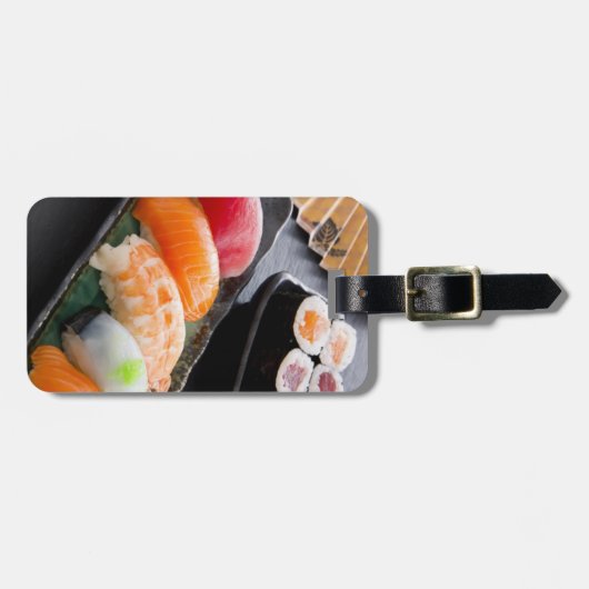 Sushi en rollen bagagelabel (Voorkant horizontaal)