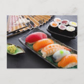 Sushi en rollen briefkaart (Voorkant)